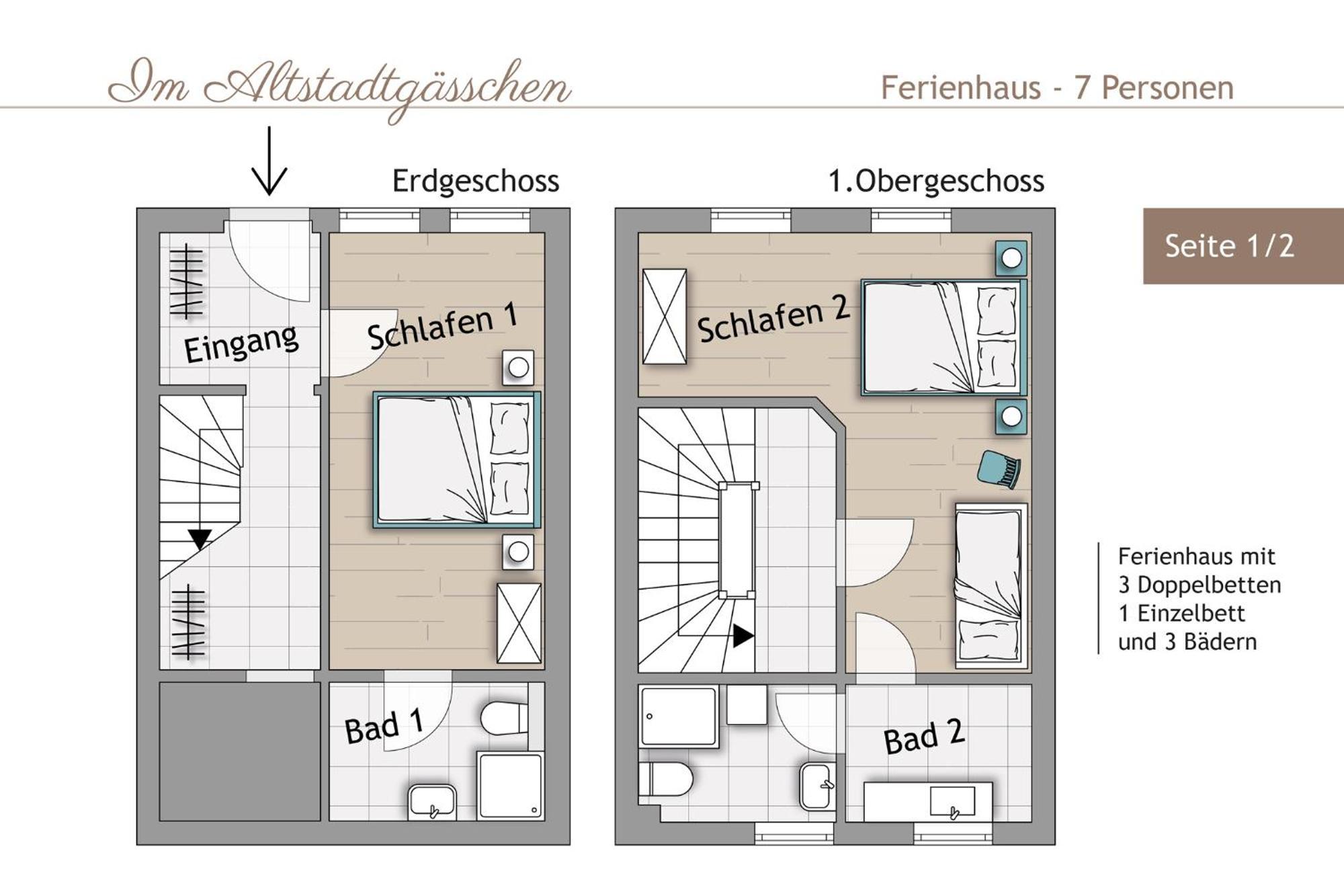 Ferienhaus Im Altstadtgaesschen Mit 3 Badezimmern Quedlinburg Bagian luar foto